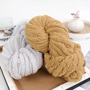 Ensemble de fils de <span class=keywords><strong>laine</strong></span> islandaise pour l'hiver Super Thick Mono-Strand Ice Strip Needle Chenille Yarn Dyed Pattern Scarf Hat Wholesale - Product Image 2