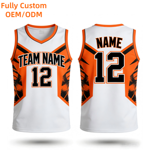 Débardeur de basketball d'entraînement à séchage rapide 100% polyester, maillot de basketball personnalisé par sublimation, singlet de basketball - Product Image 1