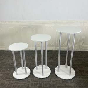 Custom Height 60cm 75cm 90cm Dessert <strong>Plinth</strong> Cylinder Cover Aluminum Alloy and <strong>Wood</strong> Material Dessert Cylinder <strong>Plinth</strong> Stand Set - Product Image 2