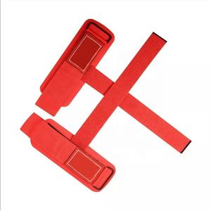 Poignets d'entraînement de gymnastique antidérapants avec logo personnalisé Poignets de fitness en coton avec sangle d'haltérophilie en nylon rembourrée en néoprène - Product Image 5