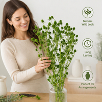 Bouquet de fleurs séchées naturelles Jequirity Bean et Gipsofila pour la maison, les mariages, les remises de diplômes et les décorations de Noël - Nouveauté 2026, Vente Flash