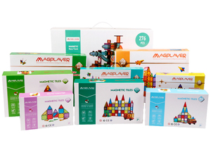 Magplayer natale regali magneti blocchi giocattoli 100 pezzi 120 pezzi magnetici mattonelle magnetiche per bambini - Product Image 6