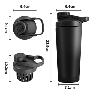 Botella Mezcladora de Proteínas, Regalo Popular 2025, Botella Deportiva de Acero Inoxidable de Doble Pared con Aislamiento al Vacío, Vaso Mezclador Portátil para Gimnasio - Product Image 2