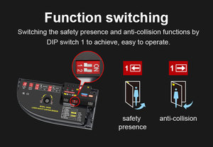 เซ็นเซอร์เลเซอร์ความไวสูง 903 พร้อมเรดาร์ไมโครเวฟสำหรับประตูอัตโนมัติอัจฉริยะของโรงแรม - Product Image 5