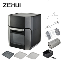 Four grille-pain à convection unique de 12 L avec écran tactile LED, 10 modes prédéfinis, friteuse à air électrique écoénergétique pour usage domestique