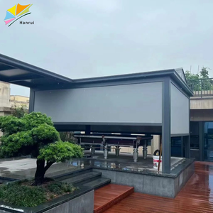 Persianas e Cortinas Motorizadas de Poliéster com <span class=keywords><strong>Design</strong></span> Simples, à Prova de Vento e Água para Uso em Varandas e Pérgolas Externas - Product Image 2