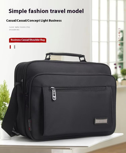 Sac pour ordinateur portable en tissu Oxford imperméable de grande capacité, sacoche d'affaires décontractée pour hommes - Product Image 6