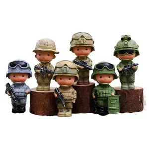 Creative cartoon soldiers blind box Special Forces dolls tide play Army fans decorazione desktop National Day servicemen gifts