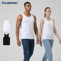 Débardeur unisexe Kuenzi en coton 95% et élasthanne 5% (220 GSM), doux, respirant, vierge, grande taille 6X, col rond, pour homme