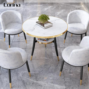 fábrica con cafetería y <span class=keywords><strong>restaurante</strong></span> muebles de diseño moderno de metal de oro mesas <span class=keywords><strong>restaurante</strong></span> mesa de comedor - Product Image 4