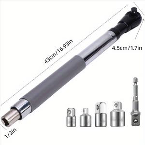 有现货的加长棘轮扳手，带可拆卸适配器 无线冲击扳手延长杆 汽车维修棘轮扳手 - Product Image 1