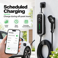 Chargeur mural pour véhicules électriques de type 2 CE RoHS 3,5 kW 7 kW 11 kW 16 A 32 A 230 V 380 V avec application WiFi Bluetooth, réglage du courant, IP65 IK10, fournisseur OEM