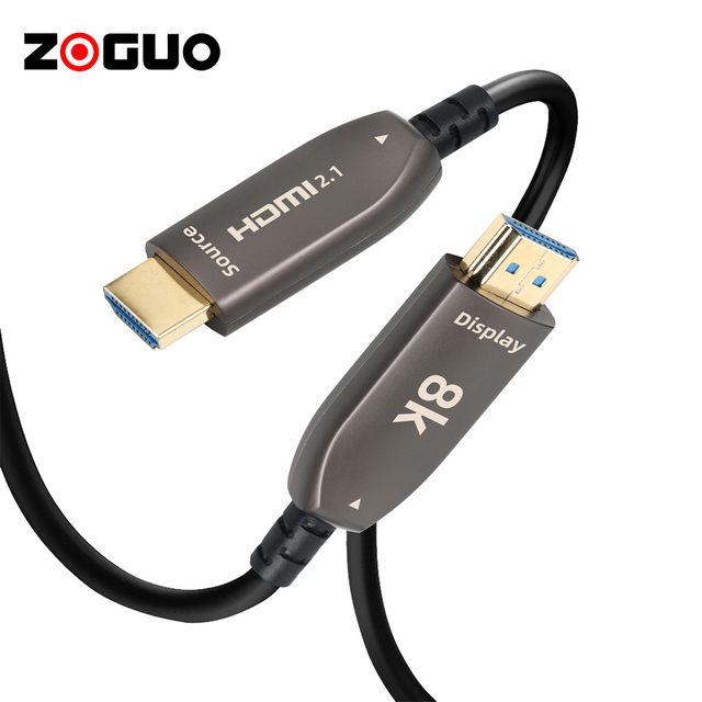 For Certified High-Speed Active Fiber Optical for HDMI 2.1 Cable AOC Male/Male PVC Jacket 8K 60Hz 4K 120Hz 20cm