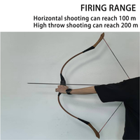 Arc classique monobloc en bois pour la chasse et l'entraînement au tir à l'arc, avec flèche en acier pour débutants, équipement de tir.