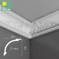 Moulures décoratives en PU sur mesure, corniche légère en polyuréthane, résistante à l'humidité, pour plafond intérieur
