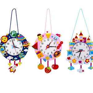 Kit de <span class=keywords><strong>Reloj</strong></span> DIY para Niños, de Tela No Tejida, Educativo, para <span class=keywords><strong>Aprender</strong></span> <span class=keywords><strong>la</strong></span> <span class=keywords><strong>Hora</strong></span>, con Diseños de Dibujos Animados de Espacio y Castillo - Product Image 4