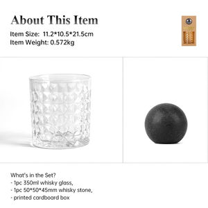 BespritGift, novedad, regalo de whisky, accesorios alcohólicos, juego de gafas de 350ml, cajas con piedra escalofriante para regalar cumpleaños de papá y hombres - Product Image 5