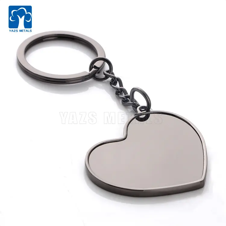 Nouveau porte-clés personnalisé, chaîne d'amour Souvenir en forme de cœur, petit cadeau en métal, 5 pièces
