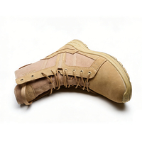 Bottes tactiques de combat en gros pour l'extérieur, style désert, avec fermeture éclair, semelle extérieure en PU, caoutchouc, imperméables, respirantes, doublure en maille Oxford