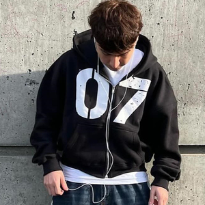 <span class=keywords><strong>Felpa</strong></span> con Cappuccio <span class=keywords><strong>Rosa</strong></span> <span class=keywords><strong>Oversize</strong></span> con Zip, Stampa Personalizzata, Cotone Pesante 450 Gsm, Vestibilità Ampia, Produzione Huili - Product Image 6