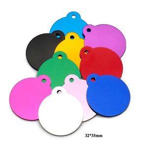 CustomPet Chien Chat <span class=keywords><strong>Tag</strong></span> Id Aluminium Téléphone Téléphone Fournitures Alliage Forme Ronde Charme Porte-clés Étiquette Plaque Porte-clés - Product Image 1