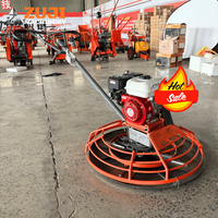 Finition des bords en béton pour chantier : Truelle mécanique ZUJI ZJ90 5.5HP avec moteur Lifan, polisseuse latérale à essence 150 tr/min, portée de travail 10 cm