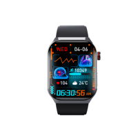 Montre connectée F700Pro, moniteur de santé, fréquence cardiaque, oxygène sanguin, pression artérielle, température corporelle, pour femmes et hommes