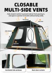 ใหม่เต๊นท์อ๊อกซ์ฟอร์ดกันน้ำสีฟ้า4ฤดู8คนเต็นท์เปิดอัตโนมัติสำหรับครอบครัวและการเดินทางคู่รัก - Product Image 4