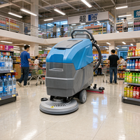 Autolaveuse autoportée facile à utiliser avec panneau simplifié, machine de nettoyage de sols commerciale et industrielle pour entrepôts et centres commerciaux