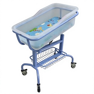 Carrito de Hospital para Bebés Recién Nacidos de Grado Médico, con Cesta Transparente y Sistema Anti-regurgitación - Product Image 3