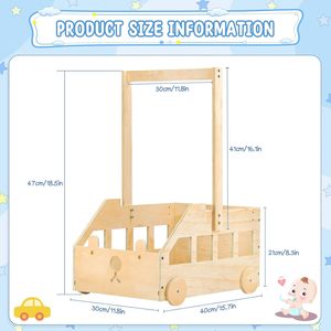 Cesta Portaoggetti in <span class=keywords><strong>Legno</strong></span> per Neonato con Manico Cassa Regalo per Baby Shower Armadietto in <span class=keywords><strong>Legno</strong></span> per Baby Shower - Product Image 3