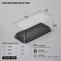 Plateau à gâteau transparent en plastique PET jetable Shuangqile Z320 avec base noire pour pain, salade, biscuits - Vente en gros