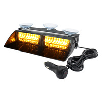 Luz de advertencia de emergencia para parabrisas de coche, 16 LED, 12V, estilo de barra de paso, lámpara de señal de alarma, Flash Dash, 5 modelos