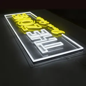 Enseigne au néon en acrylique 55 LED bande IP65 néons pour chambre étanche lettres néons boutique nom extérieur personnalisé forme 88