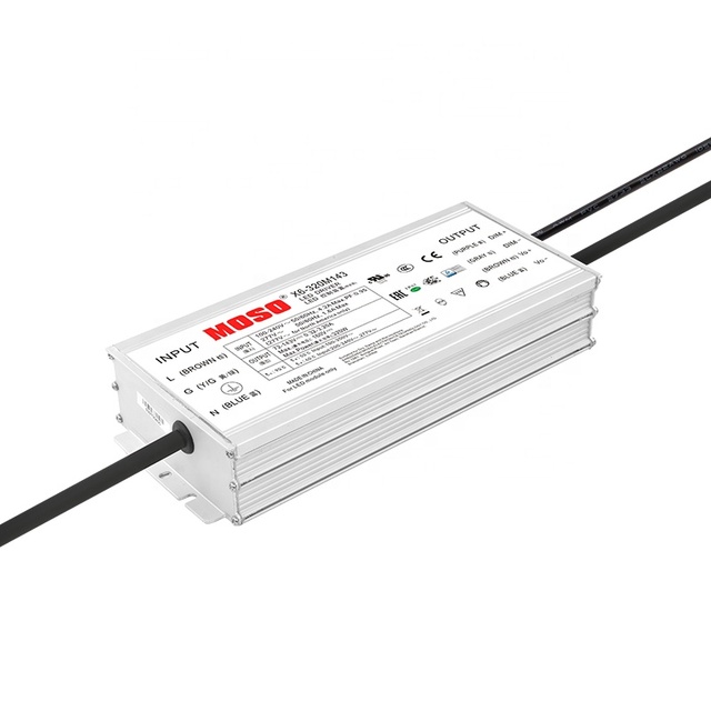 Moso X6 Series 320W Waterproof IP67 LED Driver with 92% Efficiency Single Output