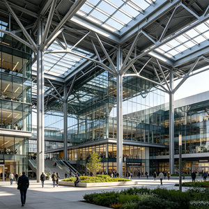 Edificio de Centro Comercial con Estructura de Acero Moderna, Prefabricado, Comercial, de Alta Resistencia, Modular, Galvanizado, Duradero, en Venta - Product Image 3