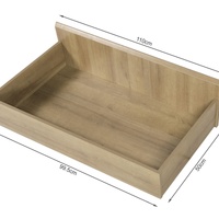 Lit double en bois design moderne Mobilier de chambre à coucher simple Lit en bois massif Lit King Size