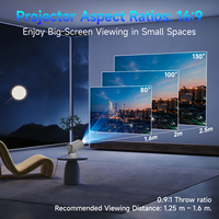 Projecteur portable HY300 Pro Plus 290 ANSI avec décodage 8K, 720P, projecteur à courte focale, haut-parleurs intégrés, Android 14, correction automatique de la distorsion trapézoïdale, BT, Air Mouse