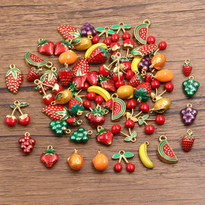 Pulsera de Acero Inoxidable 316L con Dijes de Cereza y Dijes de Comida, Chapada en Oro PVD de 14k 18k, Personalizable DIY para Pulseras y Collares - Product Image 1