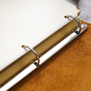Envío de la gota Libro de trabajo de cuero de grano completo Libro de cuentas de negocios Cubierta de libro de cuero de papel personalizado Jotter Vintage A4 <span class=keywords><strong>Notebook</strong></span> - Product Image 3