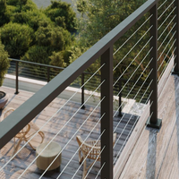 Balustrade en acier sur mesure, câble de garde-corps en acier, garde-corps pour terrasse, balcon, escalier