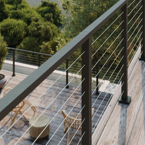 Balustrade en acier sur mesure, câble de <span class=keywords><strong>garde</strong></span>-<span class=keywords><strong>corps</strong></span> en acier, <span class=keywords><strong>garde</strong></span>-<span class=keywords><strong>corps</strong></span> <span class=keywords><strong>pour</strong></span> terrasse, balcon, <span class=keywords><strong>escalier</strong></span> - Product Image 6