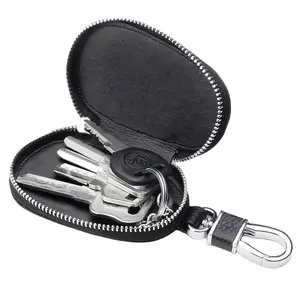 Estojo de chave de couro genuíno de alta qualidade, venda no atacado