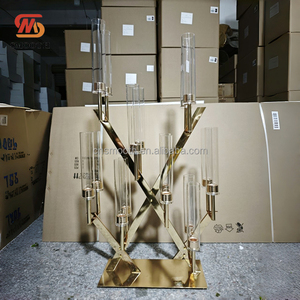 SMOOTH Wholesale Wedding Table Centerpiece Decoration Mental <strong>Gold</strong> <strong>Candle</strong> Holder <strong>Candle</strong> <strong>Stick</strong> for Wedding Table - Product Image 1