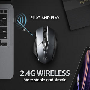 INPHIC F1 II 2.4G Có Thể Sạc Lại Không Dây Chuột Câm Typc-C Hiển Thị Dung Lượng Pin Chuột Quang Chuột Chơi Game USB Nano Receiver - Product Image 2