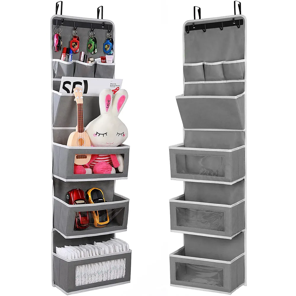 Multifunction Wall Mount Organizer Over the door 6 Layers Hanging Organizer for Toys, Keys, Sundries, Candy Diaper