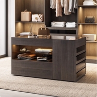 Commode moderne en verre pour chambre principale, îlot de rangement pour bijoux et tiroirs avec table en verre trempé