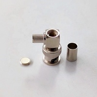 Câble coaxial Belden 1694A 75 ohms, étanche, RF, pour CCTV, connecteur BNC mâle à angle droit, sertissable, 90 degrés