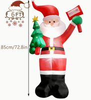 Décorations gonflables de Noël à LED de 1,8 m, bonhomme de neige et Père Noël pour la cour, la pelouse, le jardin, la fête de Noël