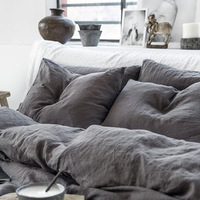 Vente en gros de couvertures de traversin en lin français housse de coussin en lin pur tissé uni accessoires de salon taie d'oreiller